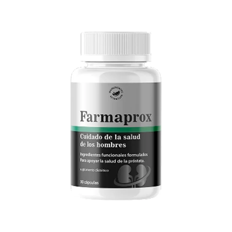 Farmaprox — frasco del suplemento dietético en cápsulas para el cuidado de la salud de los hombres, 30 cápsulas