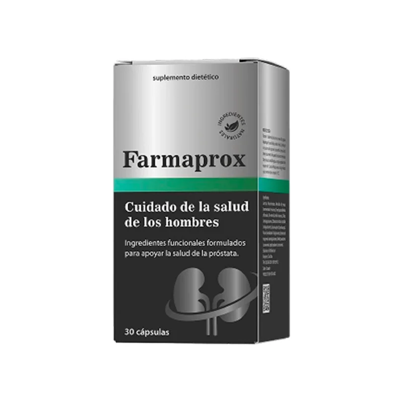 Farmaprox — caja del suplemento en cápsulas formulado para apoyar la salud de la próstata, 30 cápsulas